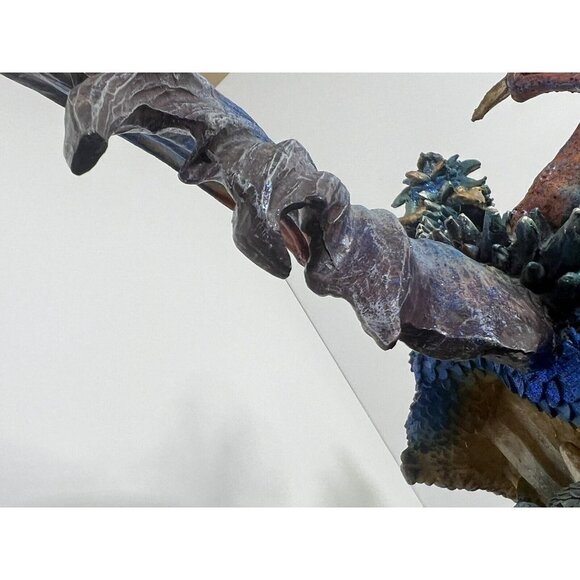 Magic Mystical Blue Dragon Climbing on Crystal Rock Collectible 14" Figurine - Picture 13 of 16